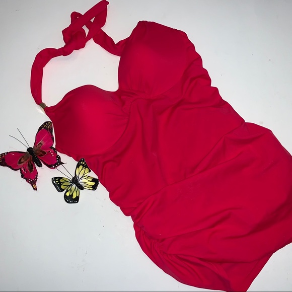 Victoria's Secret Other - Victoria's Secret Hot Pink Tankini Top Sz 32B